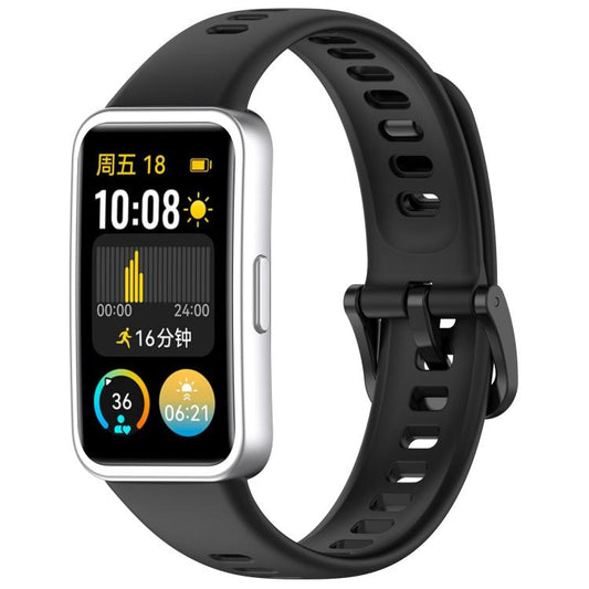 For Huawei Band 10 / 9 / 8 Kalebol Colorful Buckle Silicone Watch Strap(Black) by Kalebol