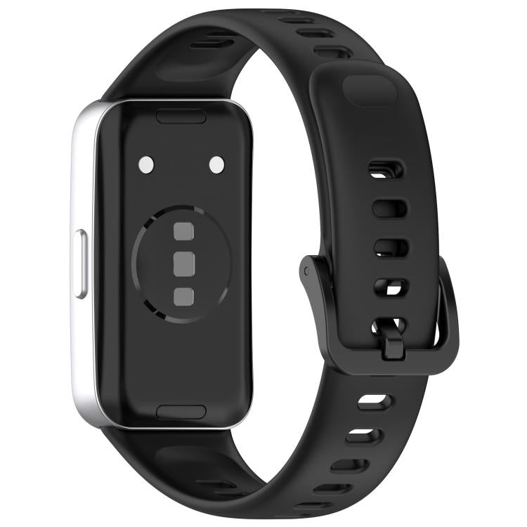 For Huawei Band 10 / 9 / 8 Kalebol Colorful Buckle Silicone Watch Strap(Black) by Kalebol