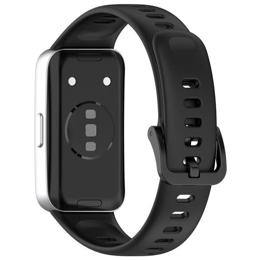For Huawei Band 10 / 9 / 8 Kalebol Colorful Buckle Silicone Watch Strap(Black) by Kalebol