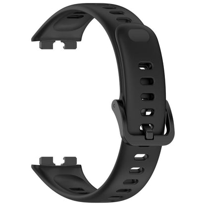For Huawei Band 10 / 9 / 8 Kalebol Colorful Buckle Silicone Watch Strap(Black) by Kalebol