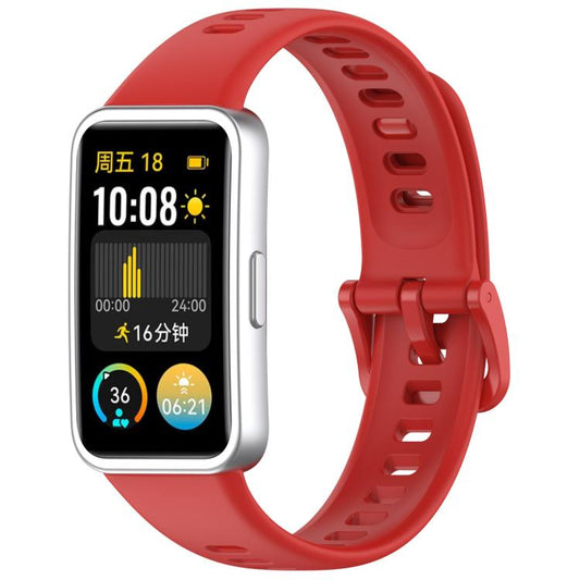 For Huawei Band 10 / 9 / 8 Kalebol Colorful Buckle Silicone Watch Strap(Red) by Kalebol