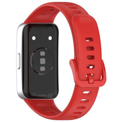 For Huawei Band 10 / 9 / 8 Kalebol Colorful Buckle Silicone Watch Strap(Red) by Kalebol