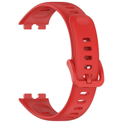 For Huawei Band 10 / 9 / 8 Kalebol Colorful Buckle Silicone Watch Strap(Red) by Kalebol