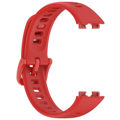 For Huawei Band 10 / 9 / 8 Kalebol Colorful Buckle Silicone Watch Strap(Red) by Kalebol