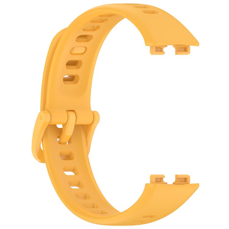 For Huawei Band 10 / 9 / 8 Kalebol Colorful Buckle Silicone Watch Strap(Yellow) by Kalebol