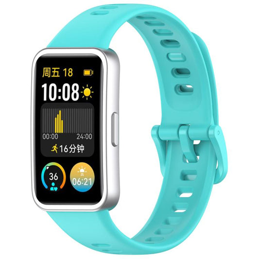 For Huawei Band 10 / 9 / 8 Kalebol Colorful Buckle Silicone Watch Strap(Teal) by Kalebol