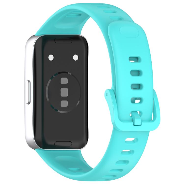 For Huawei Band 10 / 9 / 8 Kalebol Colorful Buckle Silicone Watch Strap(Teal) by Kalebol
