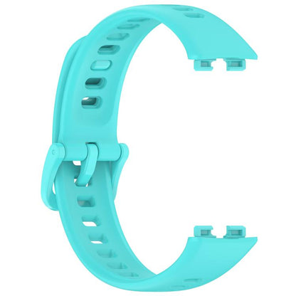 For Huawei Band 10 / 9 / 8 Kalebol Colorful Buckle Silicone Watch Strap(Teal) by Kalebol