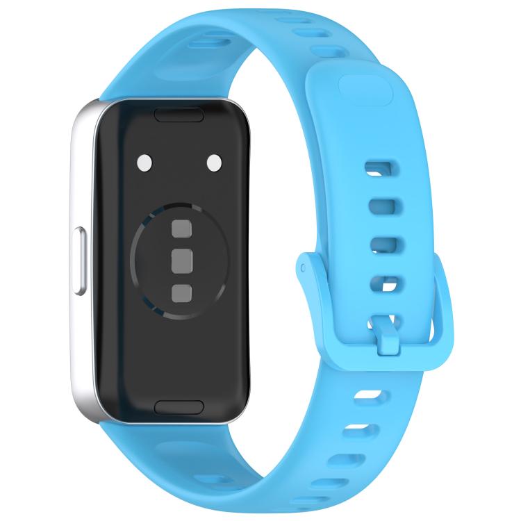 For Huawei Band 10 / 9 / 8 Kalebol Colorful Buckle Silicone Watch Strap(Sky Blue) by Kalebol