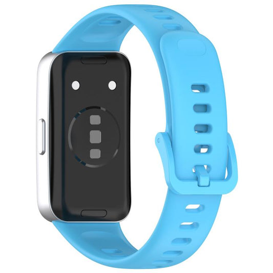 For Huawei Band 10 / 9 / 8 Kalebol Colorful Buckle Silicone Watch Strap(Sky Blue) by Kalebol