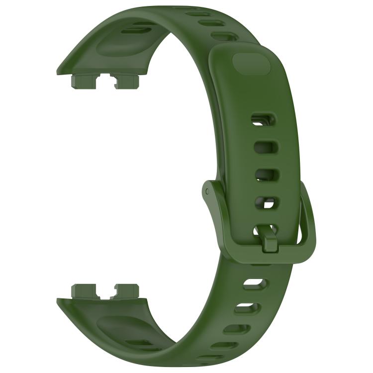 For Huawei Band 10 / 9 / 8 Kalebol Colorful Buckle Silicone Watch Strap(Field Green) by Kalebol