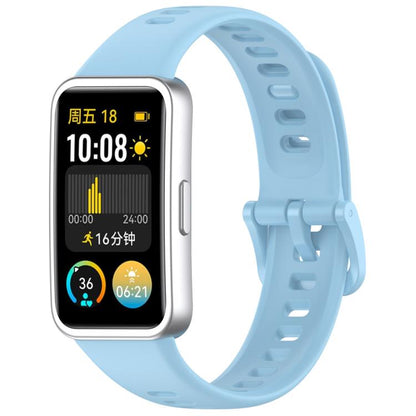 For Huawei Band 10 / 9 / 8 Kalebol Colorful Buckle Silicone Watch Strap(Cloud Blue) by Kalebol
