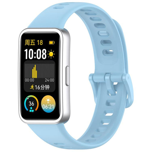 For Huawei Band 10 / 9 / 8 Kalebol Colorful Buckle Silicone Watch Strap(Cloud Blue) by Kalebol