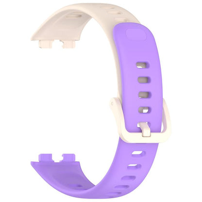 For Huawei Band 10 / 9 / 8 Kalebol Colorful Buckle Silicone Watch Strap(Long Purple + Short Starlight) by Kalebol