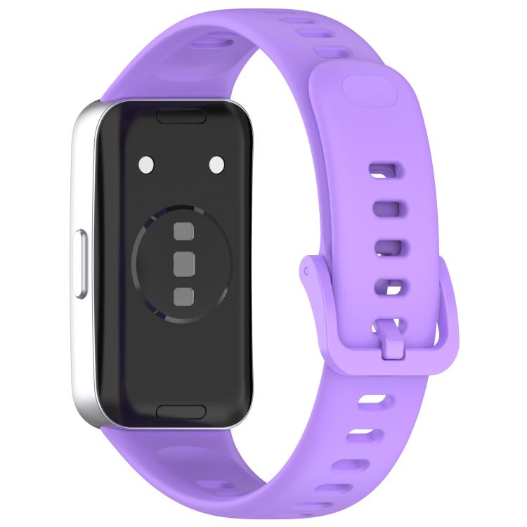 For Huawei Band 10 / 9 / 8 Kalebol Colorful Buckle Silicone Watch Strap(lilac) by Kalebol