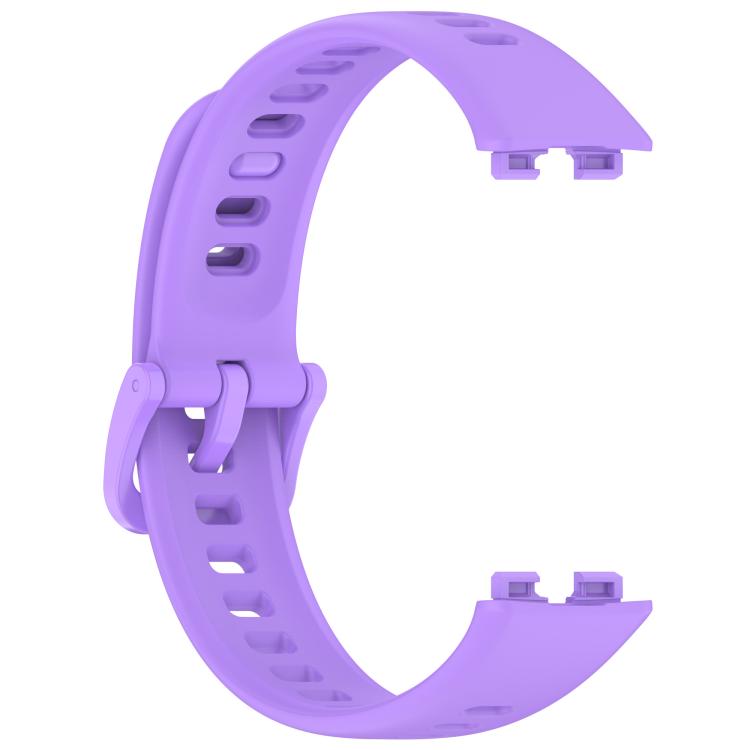 For Huawei Band 10 / 9 / 8 Kalebol Colorful Buckle Silicone Watch Strap(lilac) by Kalebol