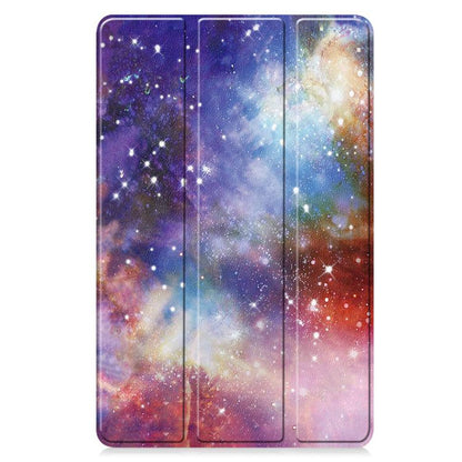 For Honor Pad X9 Pro Custer Painted 3-Fold Holder Leather Tablet Case(Starry Way Nebula) by bashfashion