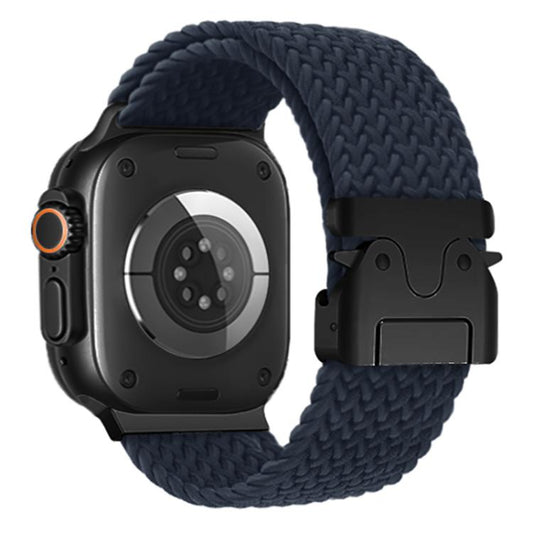 For Apple Watch 42mm / 41mm / 40mm / 38mm Kalebol Wide Umbrella Braided Strap(Midnight Blue) by Kalebol