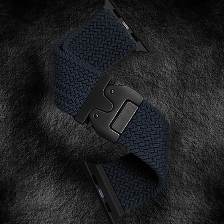 For Apple Watch 42mm / 41mm / 40mm / 38mm Kalebol Wide Umbrella Braided Strap(Midnight Blue) by Kalebol