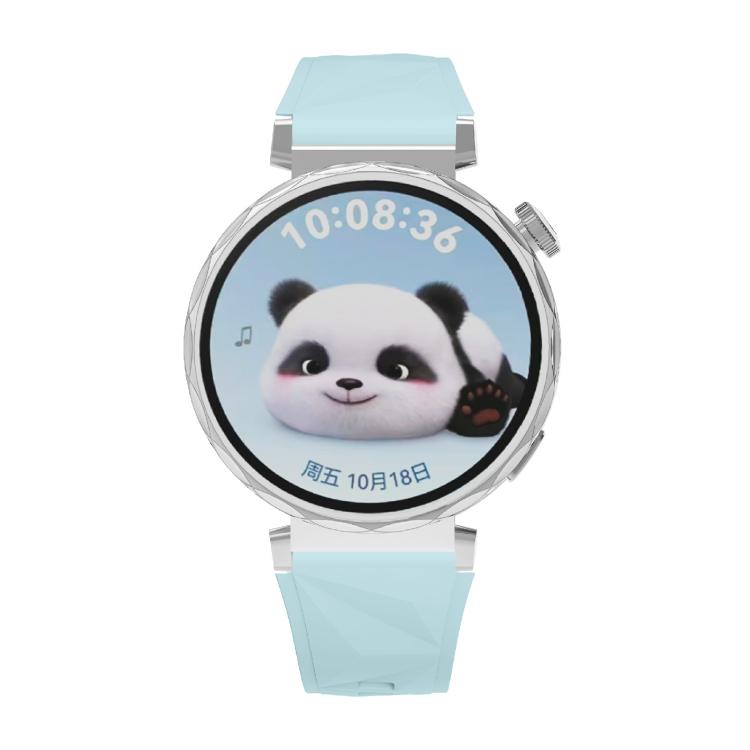 Kalebol 18mm Universal Diamond Embossed Silicone Strap(Ice Blue) by Kalebol