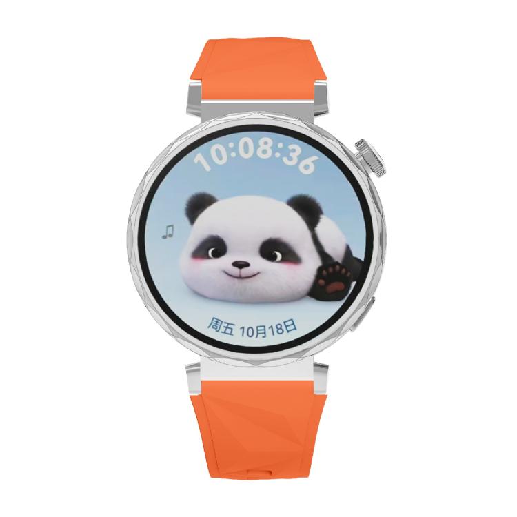 Kalebol 18mm Universal Diamond Embossed Silicone Strap(Orange) by Kalebol