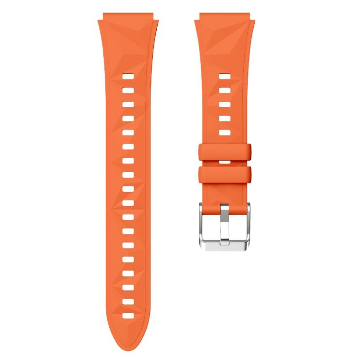 Kalebol 18mm Universal Diamond Embossed Silicone Strap(Orange) by Kalebol