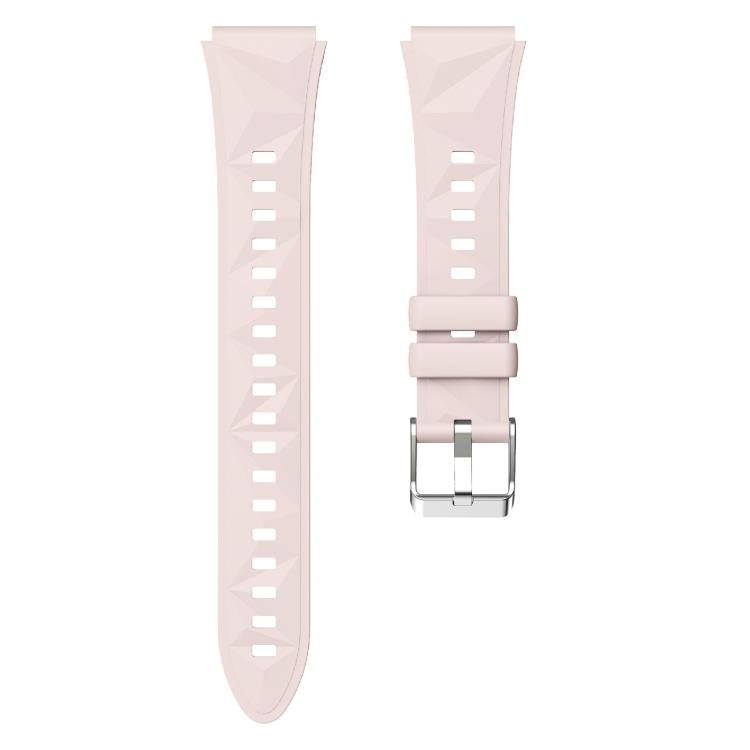 Kalebol 18mm Universal Diamond Embossed Silicone Strap(Pink) by Kalebol