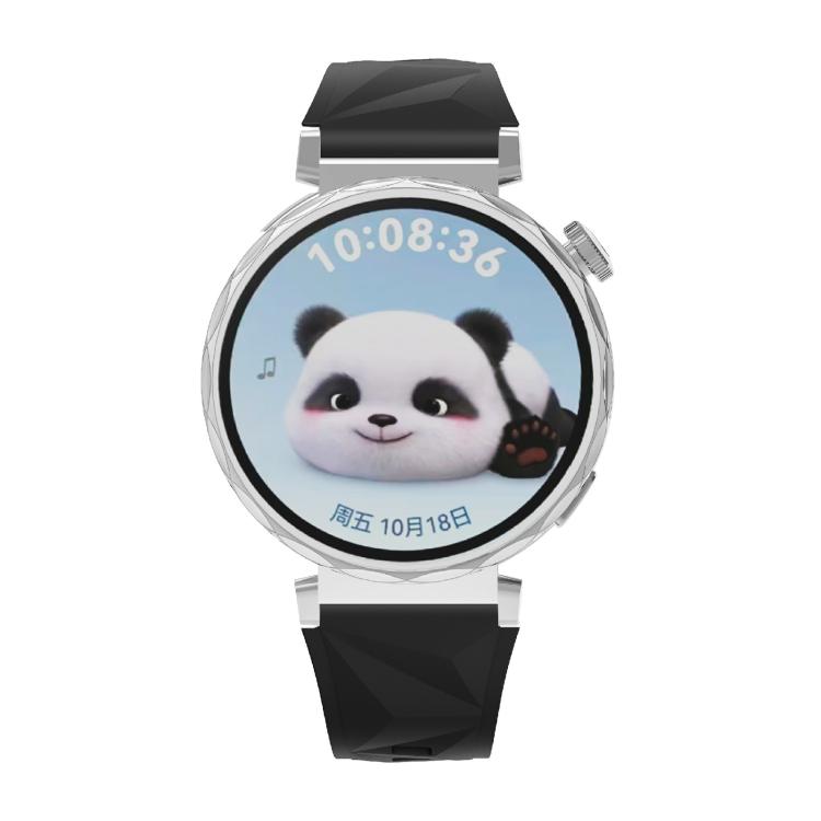 Kalebol 18mm Universal Diamond Embossed Silicone Strap(Black) by Kalebol