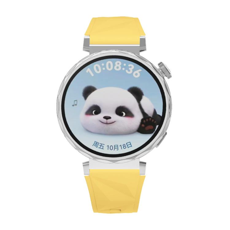 Kalebol 18mm Universal Diamond Embossed Silicone Strap(Yellow) by Kalebol