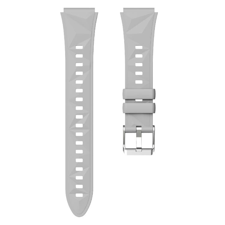 Kalebol 18mm Universal Diamond Embossed Silicone Strap(Light Grey) by Kalebol