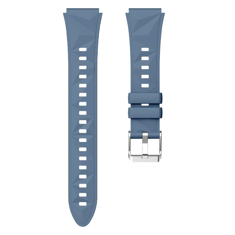 Kalebol 18mm Universal Diamond Embossed Silicone Strap(Topa Blue) by Kalebol