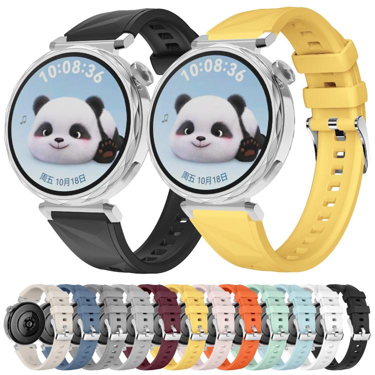 Kalebol 18mm Universal Diamond Embossed Silicone Strap(Light Grey) by Kalebol