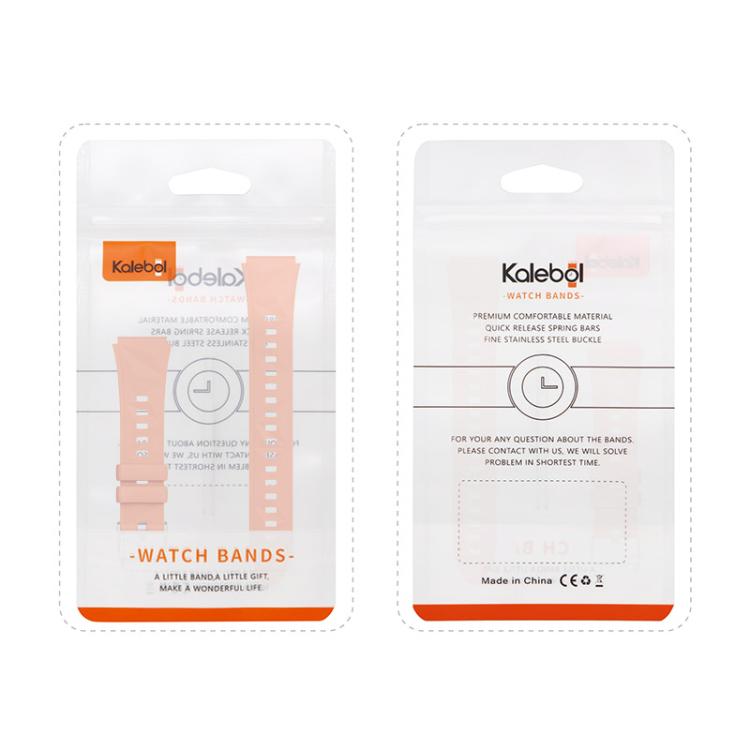 Kalebol 18mm Universal Diamond Embossed Silicone Strap(Light Grey) by Kalebol