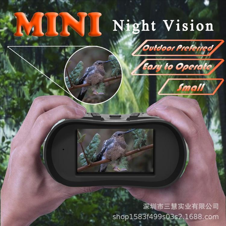 NVG80 3 inch LCD Screen HD Binocular Digital Night Vision Device(Black) by bashfashion
