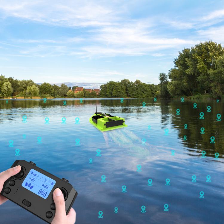 D19 Smart Control Fishing Bait Boat Support GPS Positioning with Light Strip, Plug:EU Plug by bashfashion