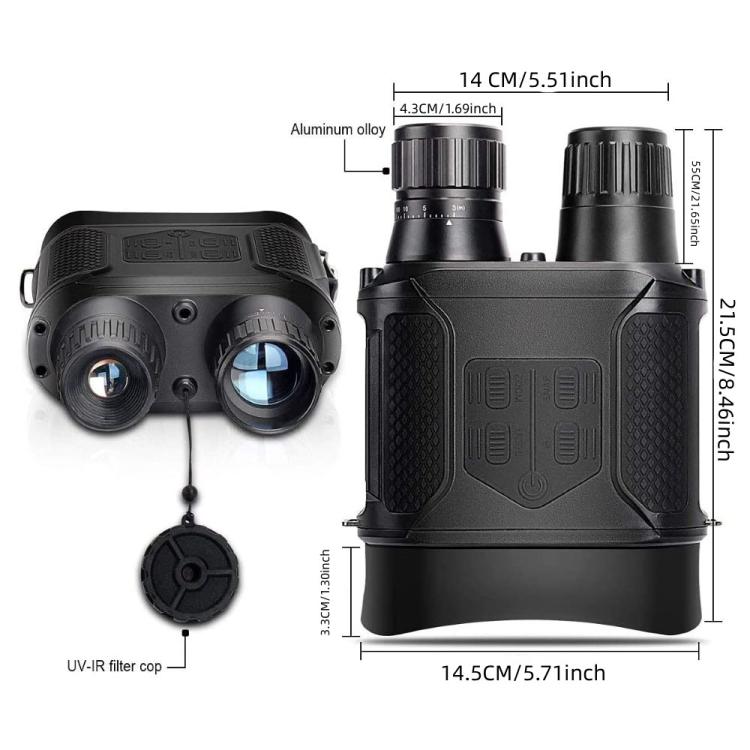 NVG400PRO 3 inch LCD Screen Binocular Digital Night Vision Device(Black) by bashfashion