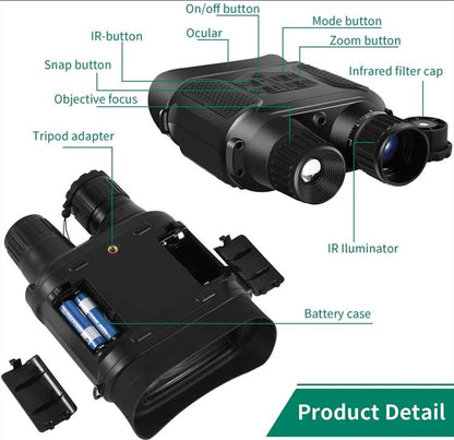 NVG400PRO 3 inch LCD Screen Binocular Digital Night Vision Device(Black) by bashfashion