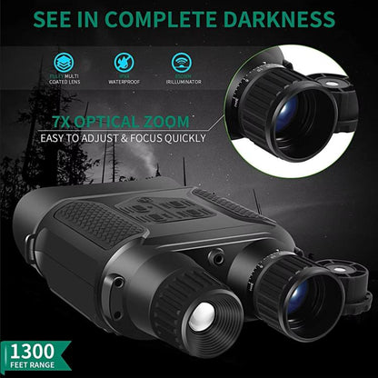 NVG400PRO 3 inch LCD Screen Binocular Digital Night Vision Device(Black) by bashfashion
