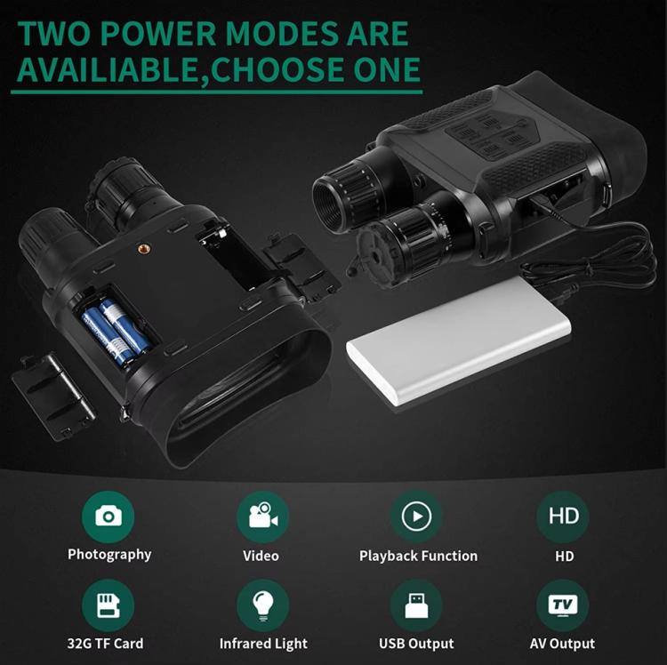 NVG400PRO 3 inch LCD Screen Binocular Digital Night Vision Device(Black) by bashfashion