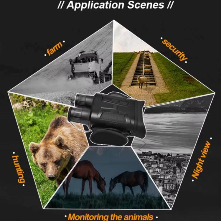 NVG800LS 3 inch LCD Screen Binocular Digital Night Vision Device(Black) by bashfashion