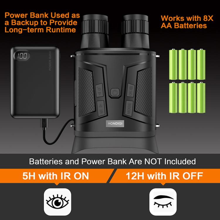 NVG800LS 3 inch LCD Screen Binocular Digital Night Vision Device(Black) by bashfashion