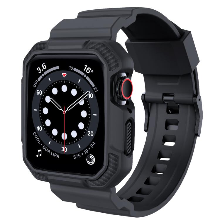 For Apple Watch Ultra 2 / 1 49mm VIETAO Carbon Fiber Silicone Strap(Dark Gray) by VIETAO