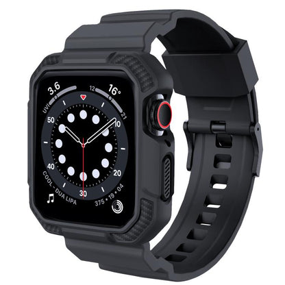 For Apple Watch Ultra 2 / 1 49mm VIETAO Carbon Fiber Silicone Strap(Dark Gray) by VIETAO