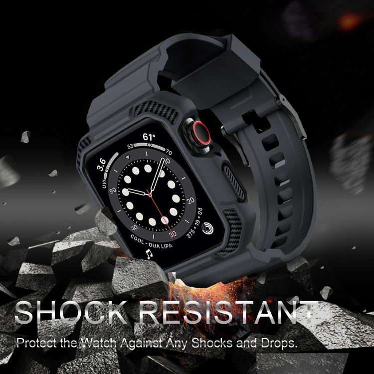 For Apple Watch Ultra 2 / 1 49mm VIETAO Carbon Fiber Silicone Strap(Dark Gray) by VIETAO