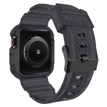 For Apple Watch Ultra 2 / 1 49mm VIETAO Carbon Fiber Silicone Strap(Transparent Grey) by VIETAO