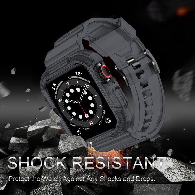 For Apple Watch Ultra 2 / 1 49mm VIETAO Carbon Fiber Silicone Strap(Transparent Grey) by VIETAO