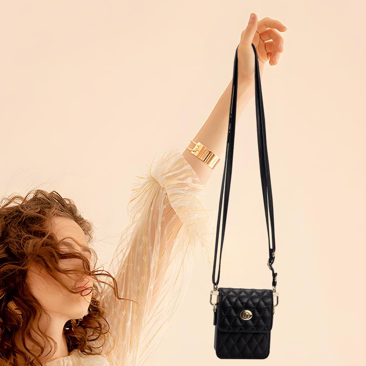 For Samsung Galaxy Z Flip Series VIETAO Rhombic Texture Bag PU Fold Phone Case(White) by VIETAO