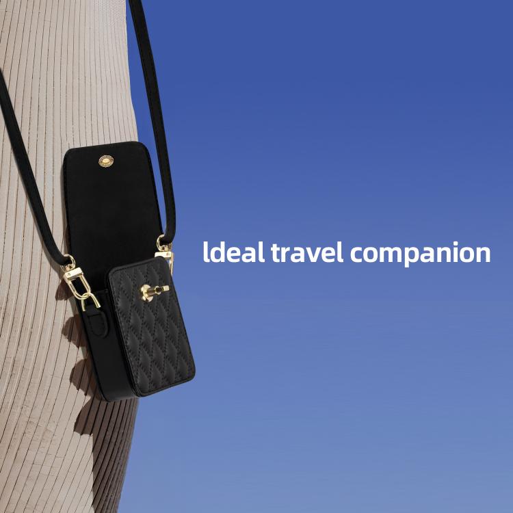 For Samsung Galaxy Z Flip Series VIETAO Rhombic Texture Bag PU Fold Phone Case(White) by VIETAO