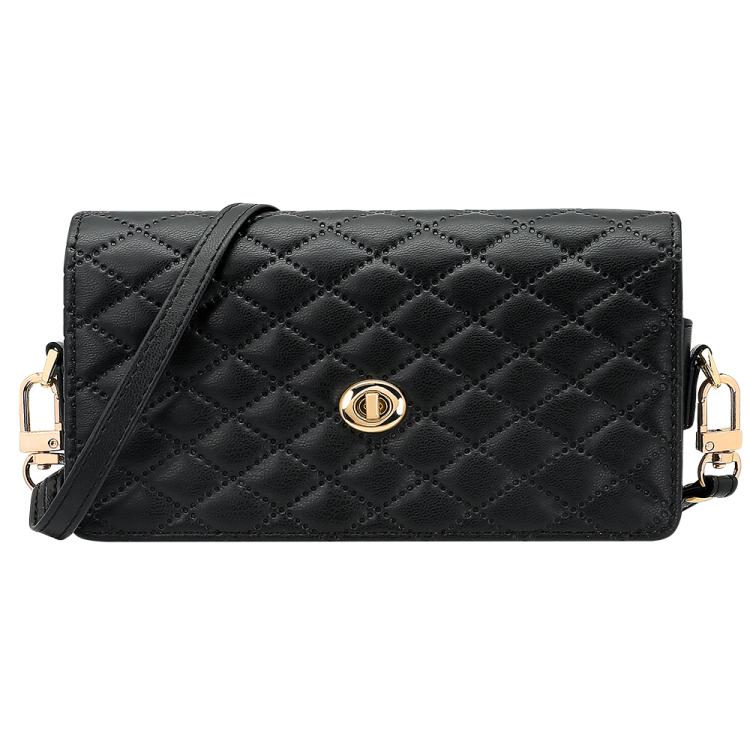 For Samsung Galaxy Z Fold Series VIETAO Rhombic Texture Bag PU Fold Phone Case(Black) by VIETAO