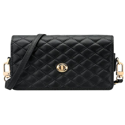 For Samsung Galaxy Z Fold Series VIETAO Rhombic Texture Bag PU Fold Phone Case(Black) by VIETAO